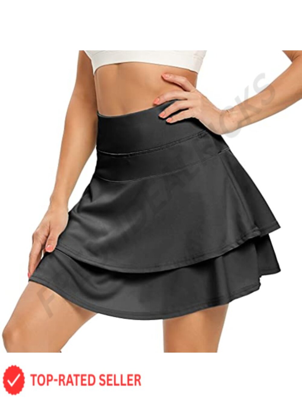 Women's Pleated Tennis Skort Golf Skirt Built-in Shorts Pocket
